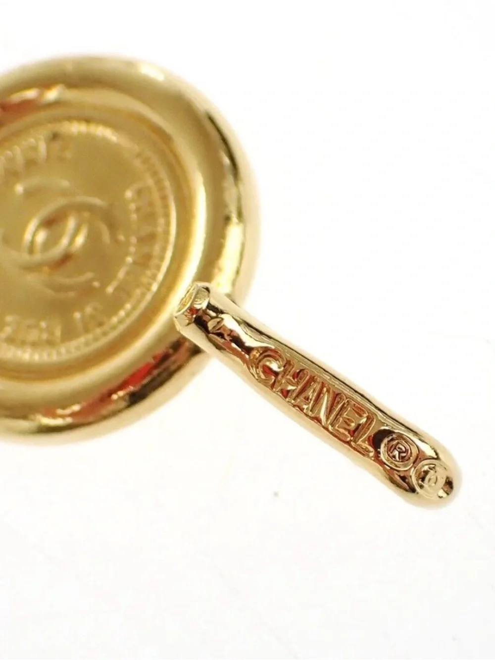 CHANEL Gold Coin Link Chain Belt with Double CC Medallions